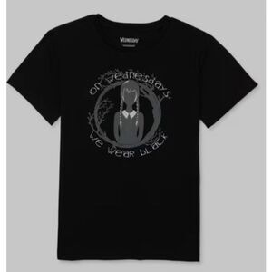 NWT Wednesday Girls Short Sleeve Graphic T-Shirt 10/12